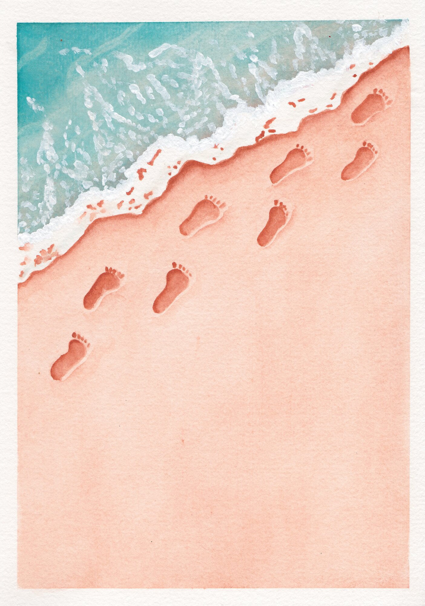 Footprints in the Sand painting